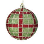 100MM PLAID GLITTER VP BALL - Choose from 2 colors