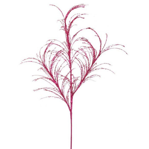 34" Glitter Pampas Grass Spray - Hot Pink