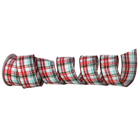 Retro Plaid Wired Ribbon - 2.5" x 10yds