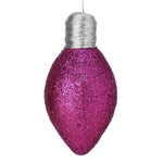 Glittered Lightbulb Ornament-Multi Colors