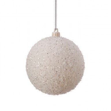 100mm VP Snowball Ornament - White Snow