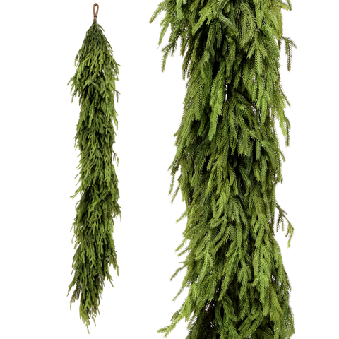 72" x 16" Natural Touch Norfolk Pine Garland - Green