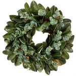 26" Southern Magnolia & Eucalyptus Wreath - Green