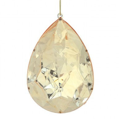 6" Acrylic Jewel Drop Ornament - Champagne