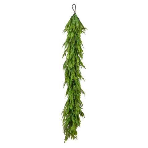 72" Real Touch Cedar/Norfolk Pine Garland - Green
