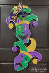 Mardi Gras Masks Stacked Door Hanger