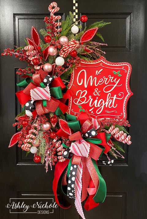 Merry & Bright Christmas Wreath