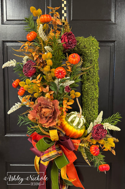 Mossy Autumn Rectangular Wreath