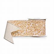 Gingerbread Cookie Wired Ribbon - 4" x 10yds
