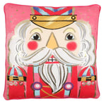 Single Nutcracker Pillow - Pink & Red