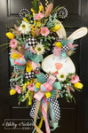 Pastel Easter Bunny Wreath
