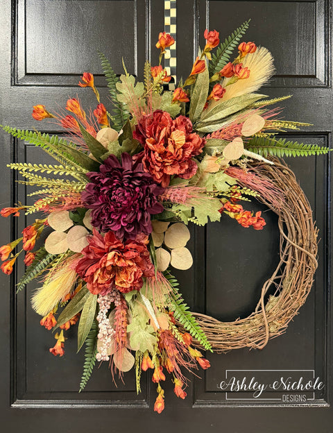 Peaceful Autumn Embers Wreath