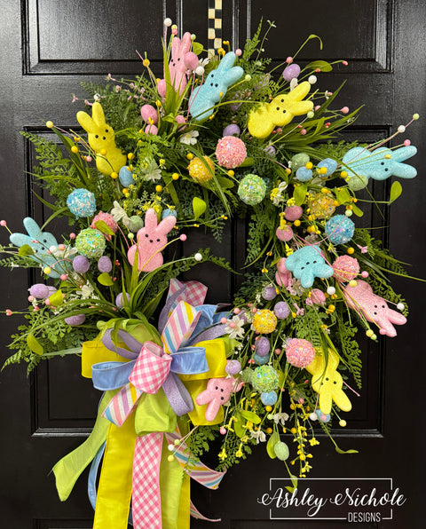 Peeps Easter Parade Wreath