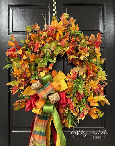 Leaves Changing Time of Year Wreath