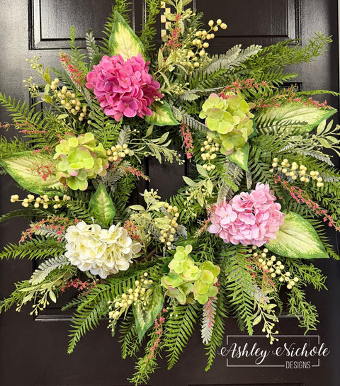 *READY to SHIP* - Let Love Grow Hydrangea Wreath