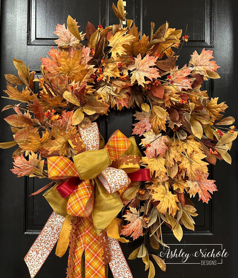 Falling for Fall Round Wreath