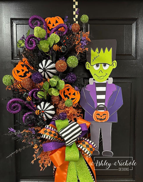 Frankenstein Halloween Wreath