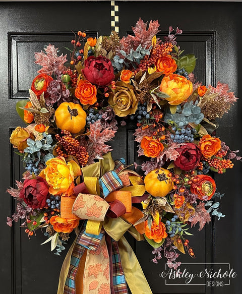 Bold & Beautiful Fall Floral Wreath
