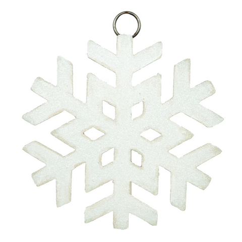 Mini Snowflake Charm Attachment - White