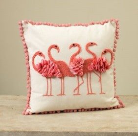 16" x 16" L Flamingo Pillow
