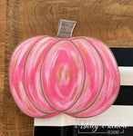 Pink Distressed Pumpkin - Mini Piece (Magnet/Velcro)