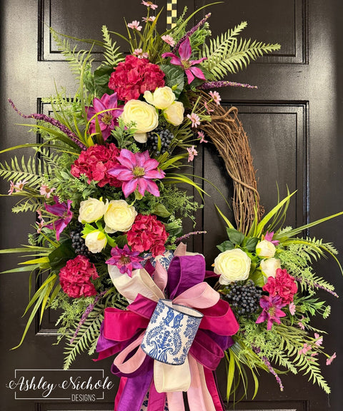 *READY to SHIP* - Plum Petal Paradise Wreath