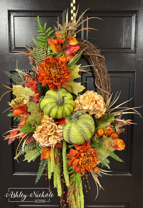 Pumpkin Patch Charm Wreath
