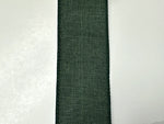 Hunter Green Poly Linen Wired Ribbon - 1.5"x50Y