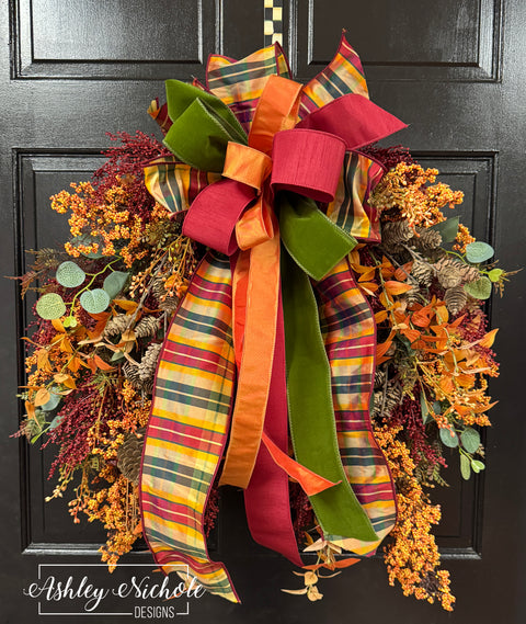 Quaint Country Fall Homecoming Wreath