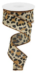 Leopard Print Wired Ribbon - 1.5" x 10yds