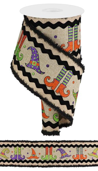 Witch Ricrac Wired Ribbon - 4" x 10yds