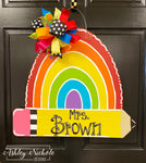 Rainbows & School Fun Door Hanger