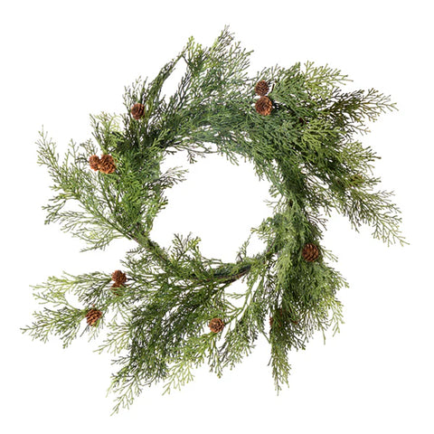 26" Cedar Wreath - Real Touch - Green