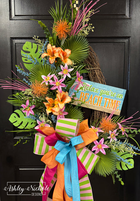 Relax You're on Beach Time Wreath
