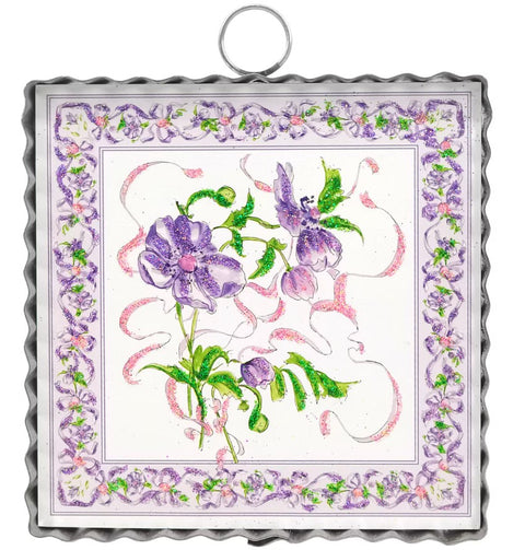 Mini Art Wild Passion Flower Print Charm