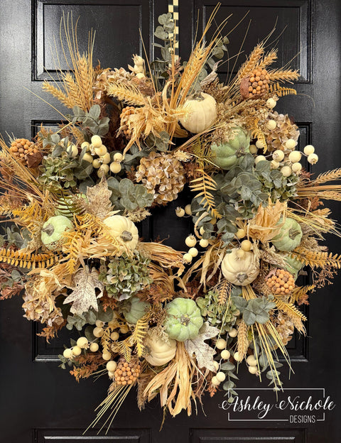 Sage & Wheat Splendor Wreath (OVERSIZED)