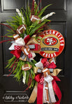 Professional Football Sign Wreath - CHOOSE from 26 TEAMS