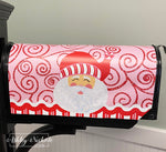Santa - Pink & Red Candy - Vinyl Mailbox Cover