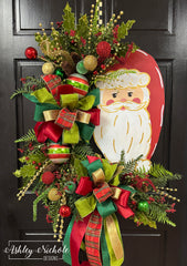 Santa Wreath - Vintage & Traditional Christmas
