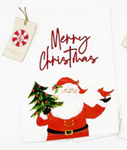 Merry Christmas Tea Towel - Santa