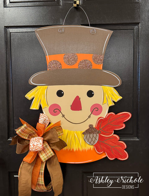 Scarecrow - Brown with Acorn - Door Hanger