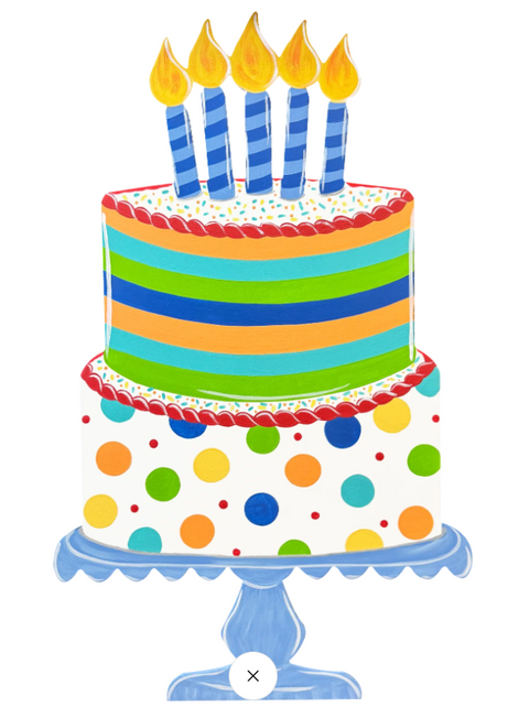 Birthday Celebration Cake - Boy - Mini Piece (Magnet/Velcro)