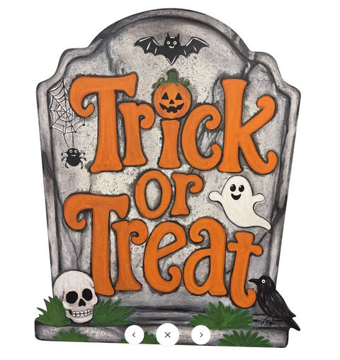 Trick or Treat Tombstone -  Corrugated Coroplast Yard Stake