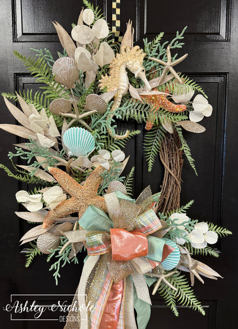 Seas the Day Coastal Wreath