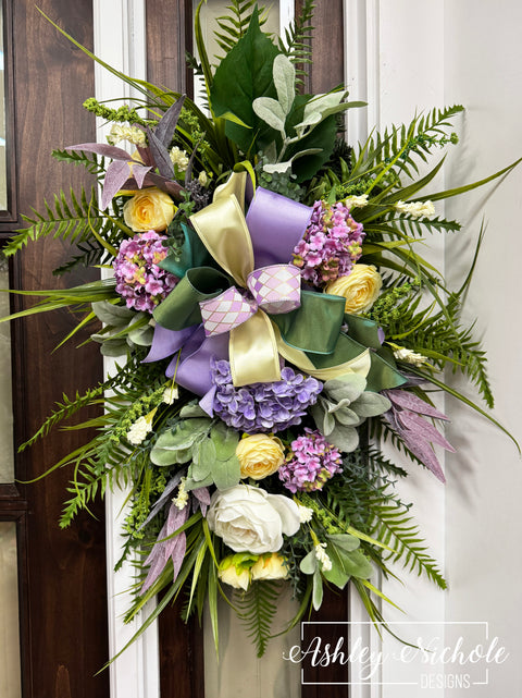 Serenity of Lavender in Spring Lantern Swag