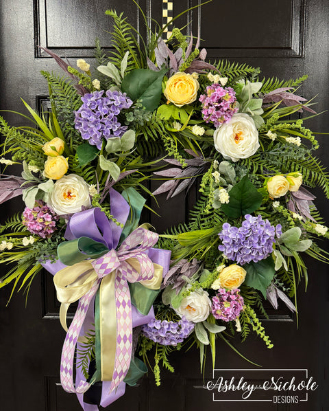 Serenity of Lavender in Spring Wreath