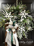 READY TO SHIP - Snowflakes in the Woods Wreath