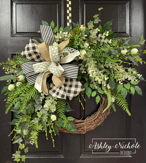 Sophisticated Fern & Ivy Wreath