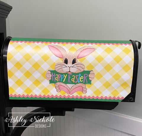 Sweet Cheeks Easter Bunny - Magnetic Vinyl Mailbox Cover