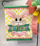 Sweet Cheeks Easter Bunny Vinyl Garden Flag